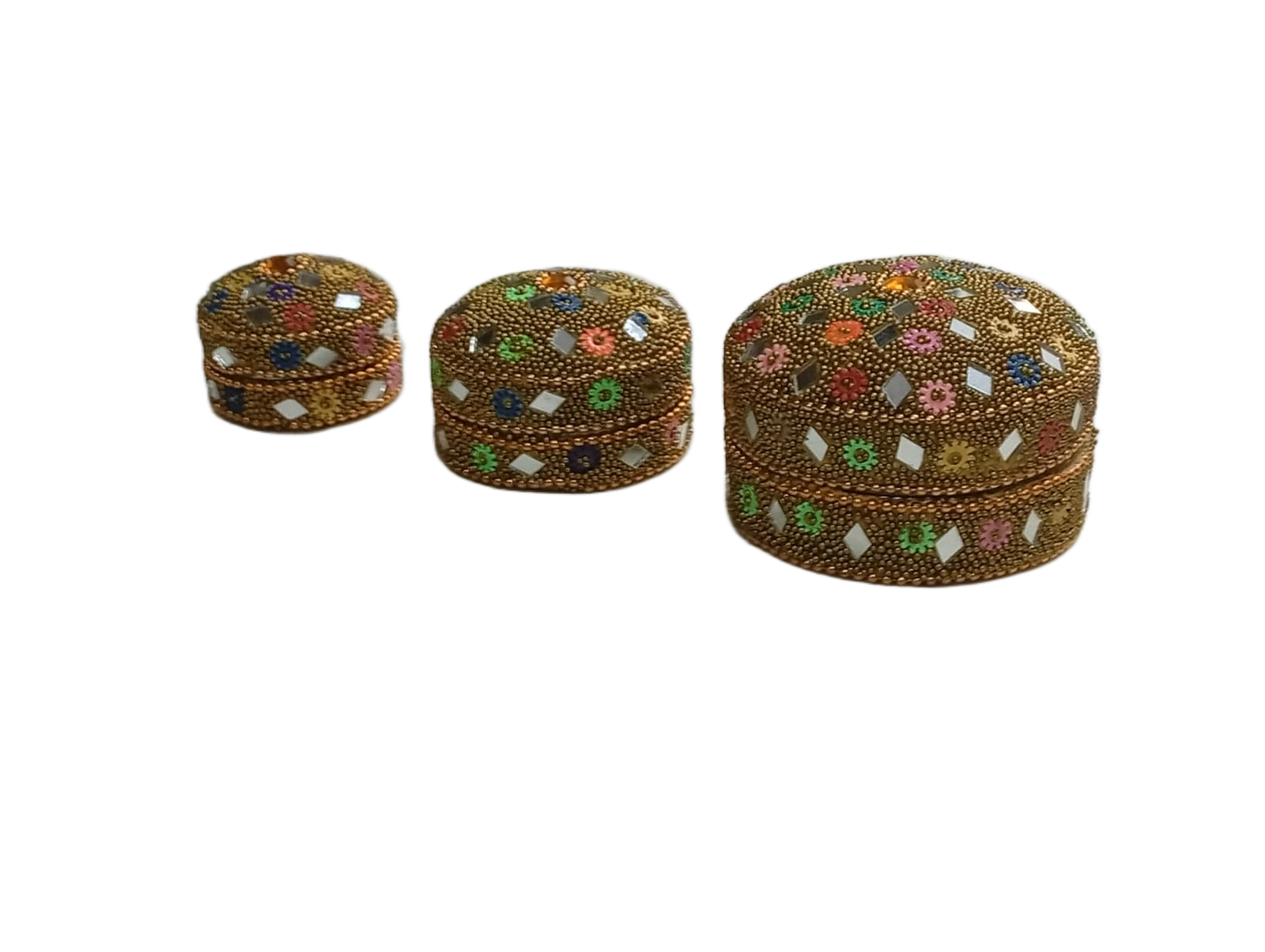 Handcrafted Decorative Bajri Box – Set of 3 - Image 7