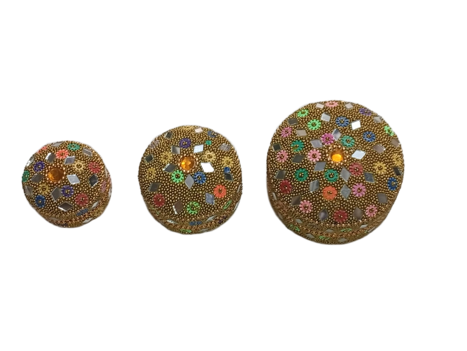 Handcrafted Decorative Bajri Box – Set of 3 - Image 8