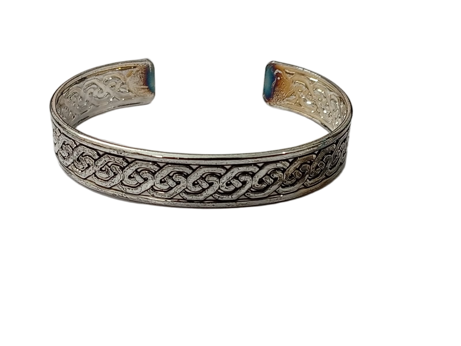 Traditional Handcrafted Floral Engraved Metal Cuff Bracelet - Image 5