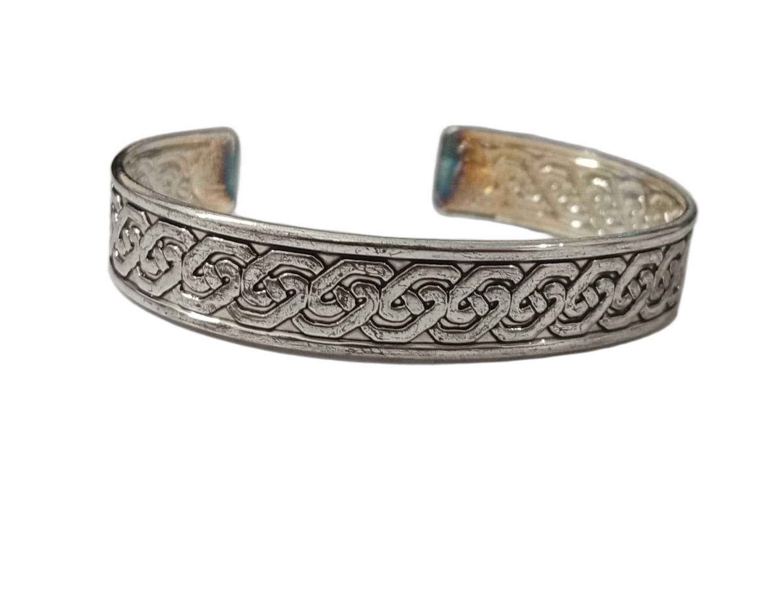 Traditional Handcrafted Floral Engraved Metal Cuff Bracelet - Image 8