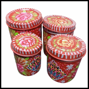 Truck Art Masala Box Set – Vibrant Handmade Spice Storage
