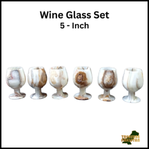 Onyx Wine Glass Set of 6  (Size - 5 Inch)