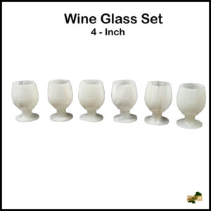 Onyx Wine Glass Set of 6  (Size - 4 Inch)