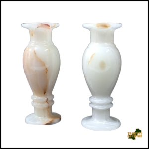 Onyx Flower Vase Pair for Home Décor (Size L-8 inch x W-3 Inch)