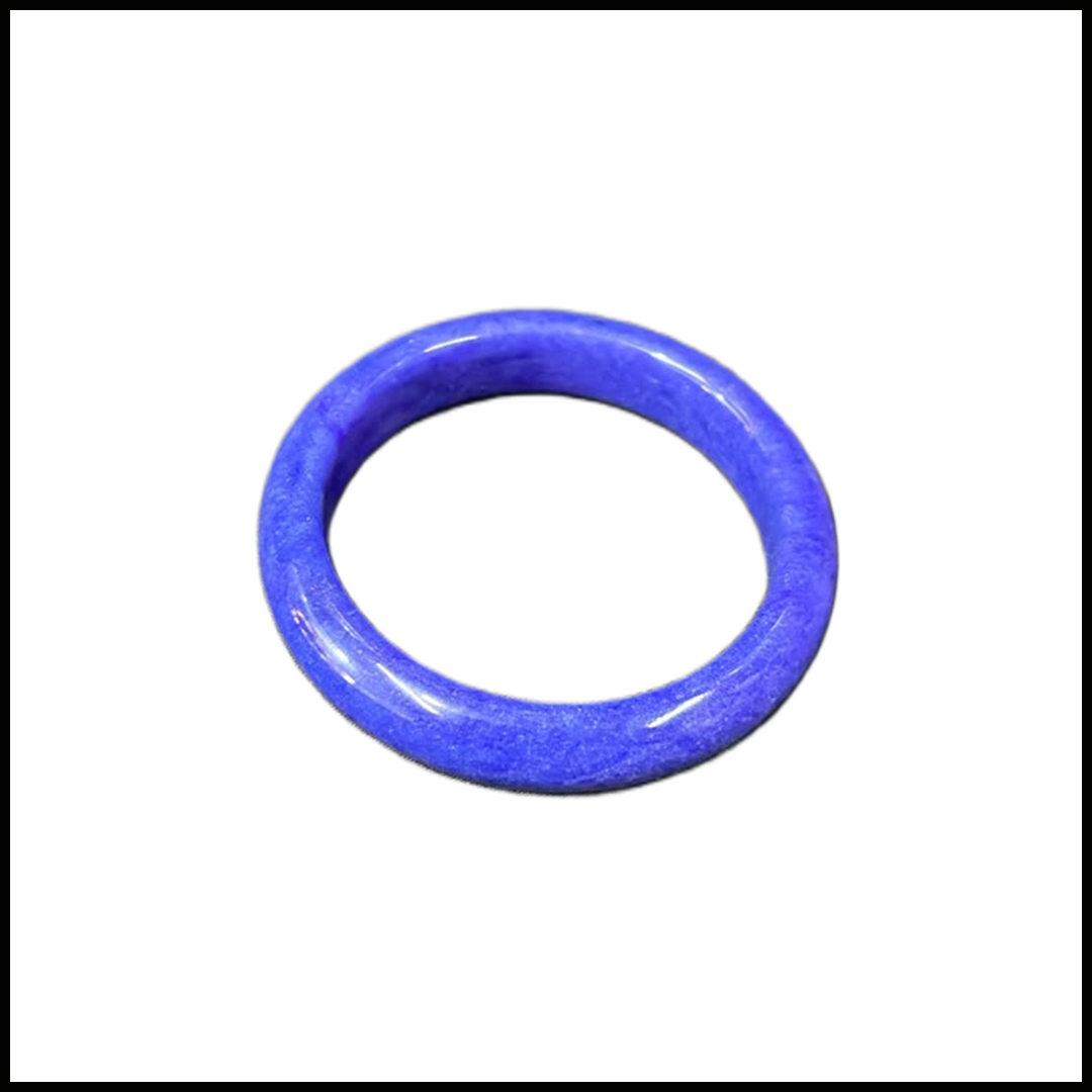 Polished Jade Bangle – Natural Stone Bracelet - Image 3