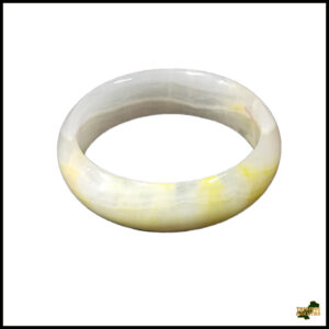 Polished Jade Bangle – Natural Stone Bracelet