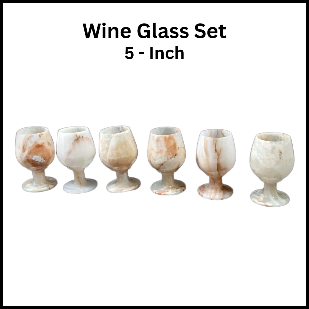 Onyx Wine Glass Set of 6 (Size - 5 Inch) - Image 3