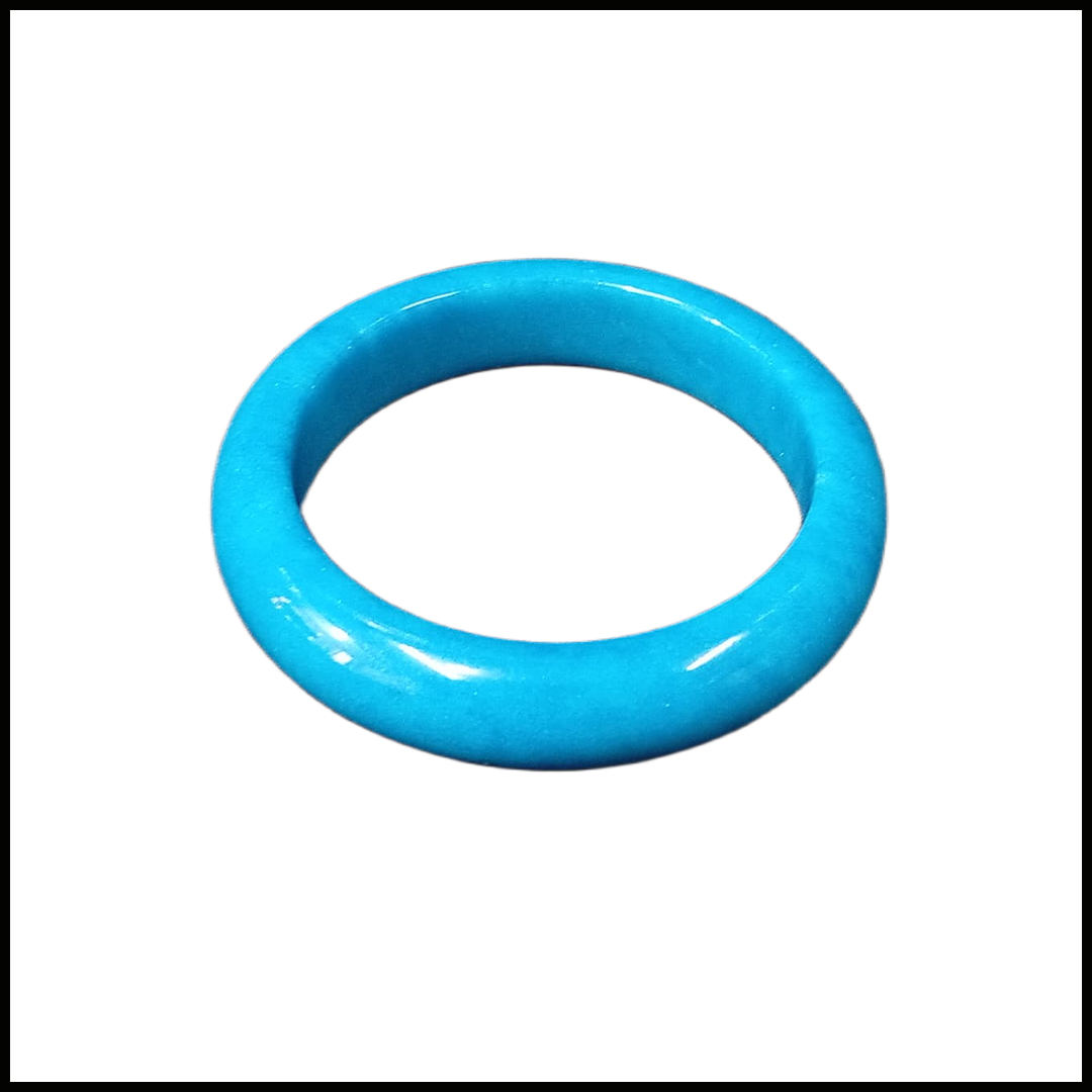 Polished Jade Bangle – Natural Stone Bracelet - Image 3