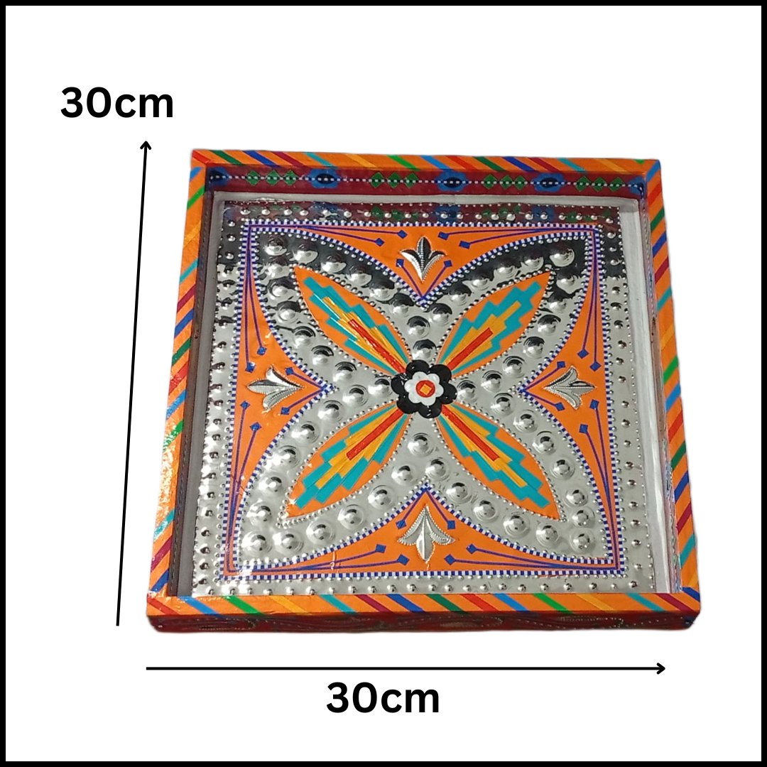 Chamakpatti Handmade Square Tray (30x30cm) - Image 3
