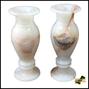 Onyx Flower Vase Pair for Home Décor (Size L-8 inch x W-3 Inch)