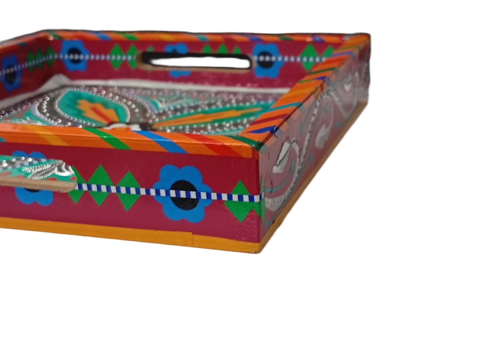 Chamakpatti Handmade Square Tray (23x23cm) - Image 8