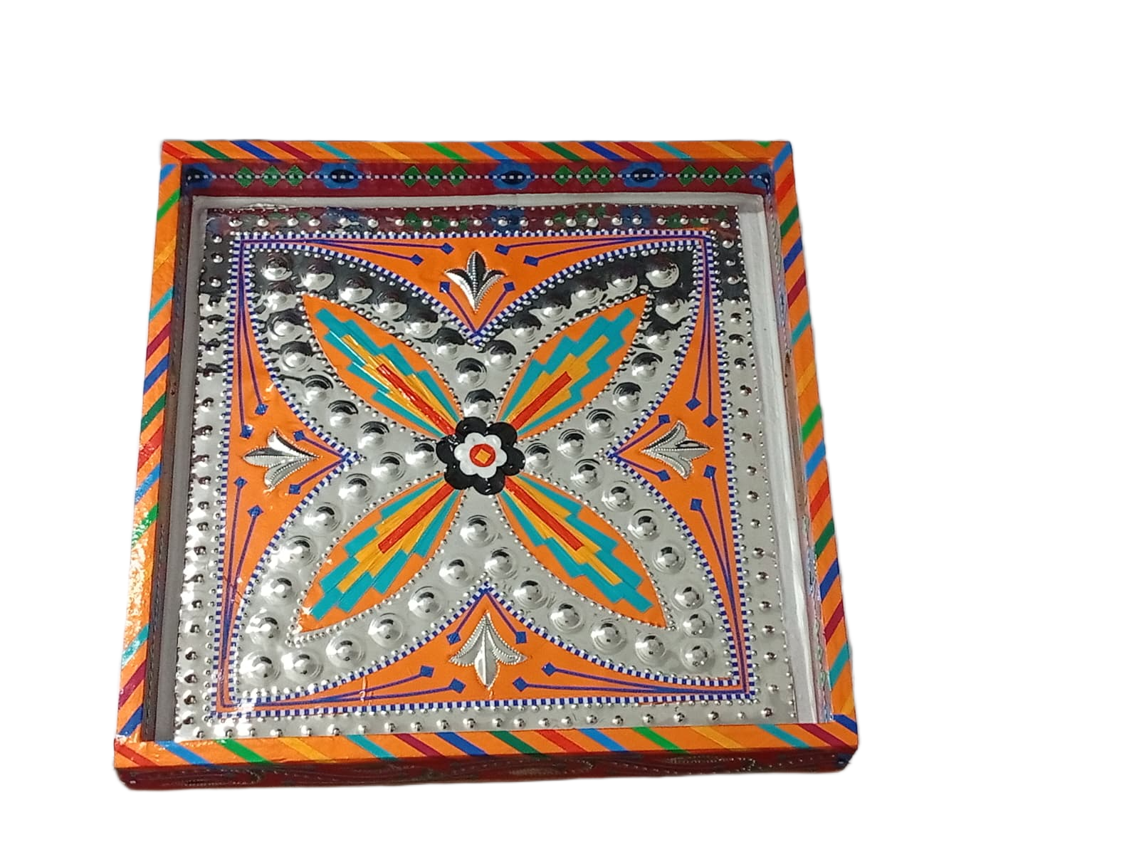 Chamakpatti Handmade Square Tray (30x30cm) - Image 4