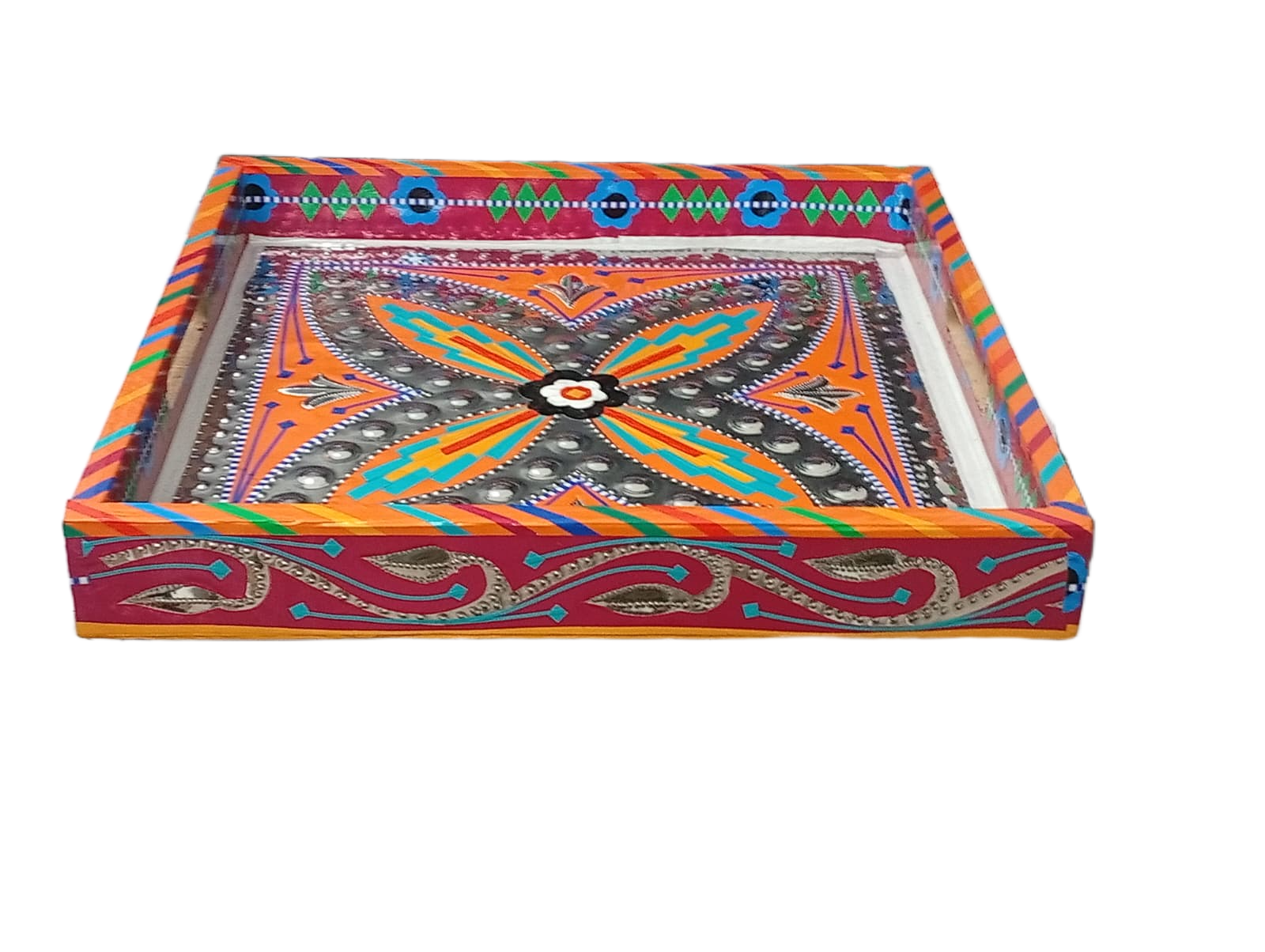 Chamakpatti Handmade Square Tray (30x30cm) - Image 6