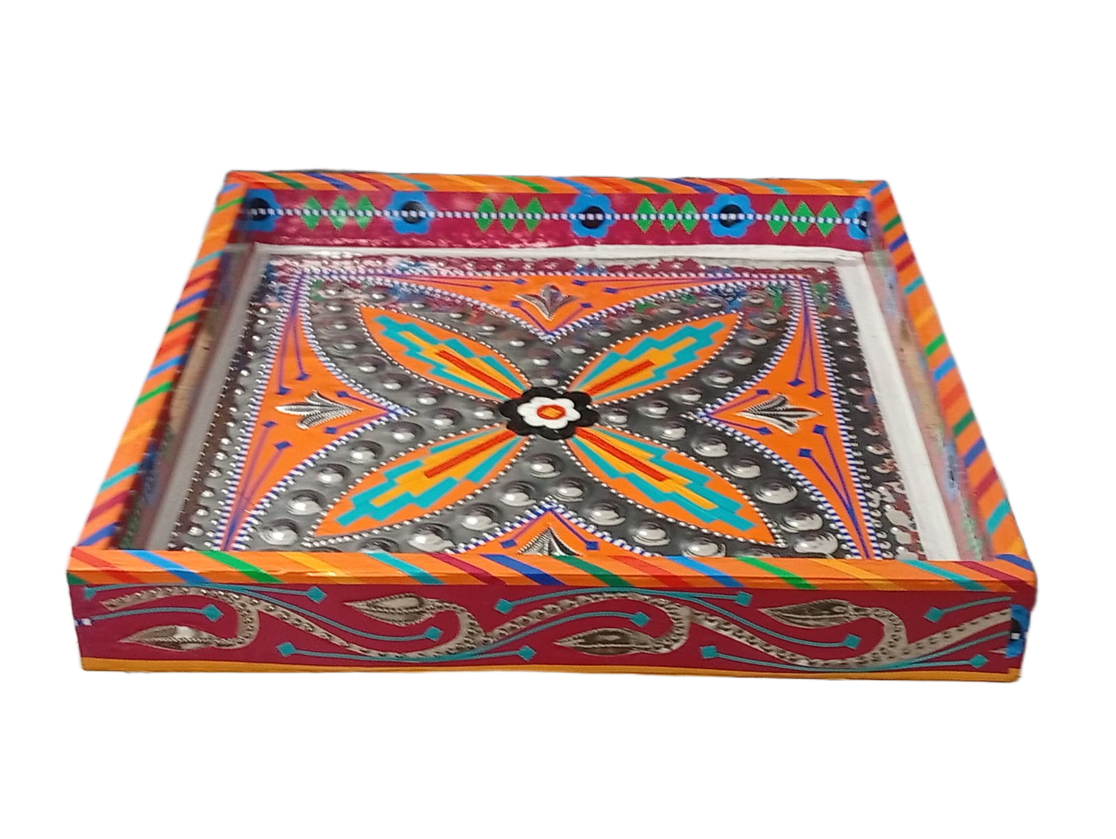 Chamakpatti Handmade Square Tray (30x30cm) - Image 7