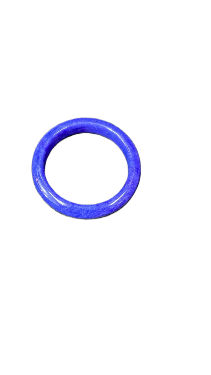 Polished Jade Bangle – Natural Stone Bracelet - Image 5