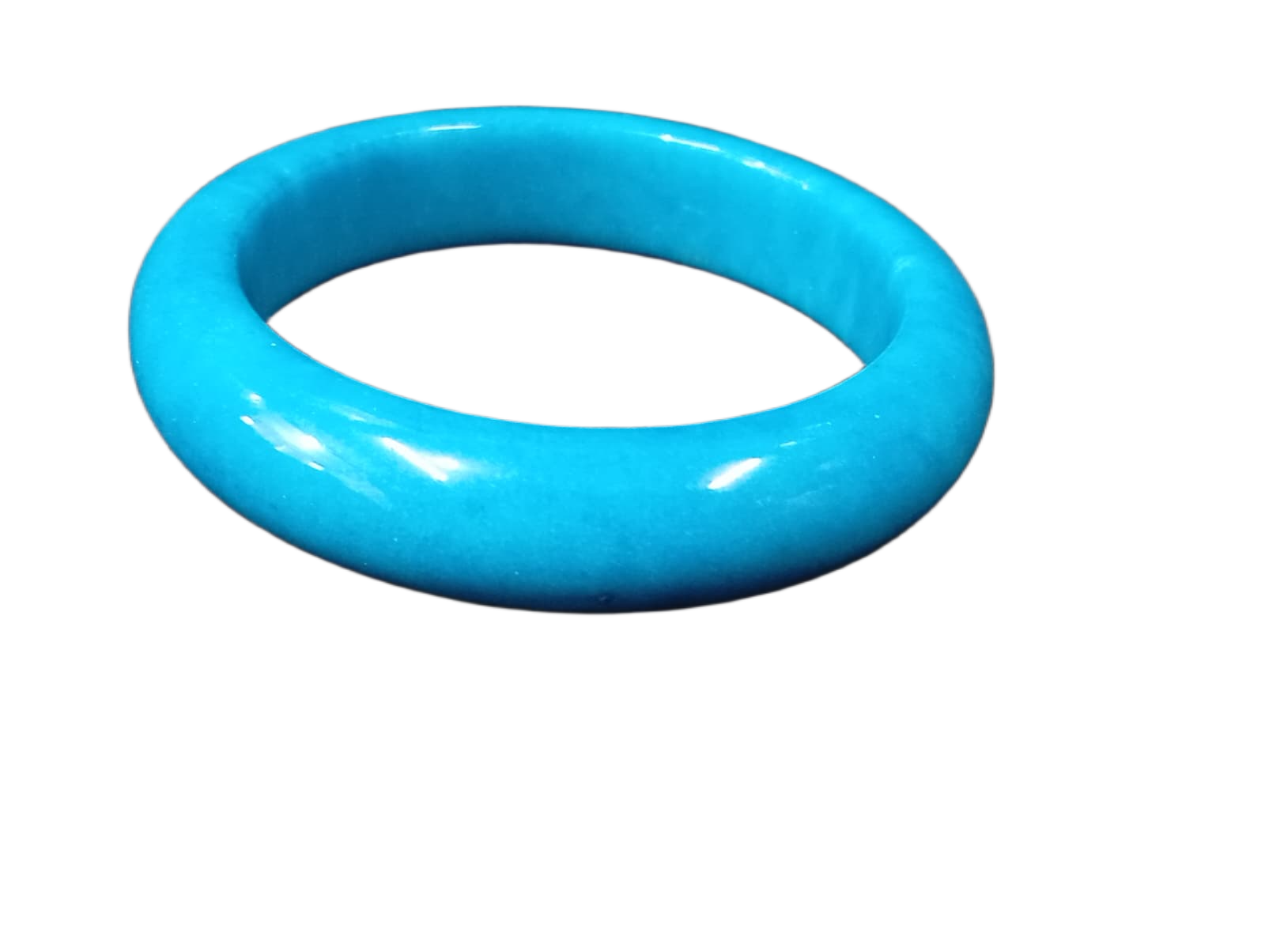 Polished Jade Bangle – Natural Stone Bracelet - Image 6