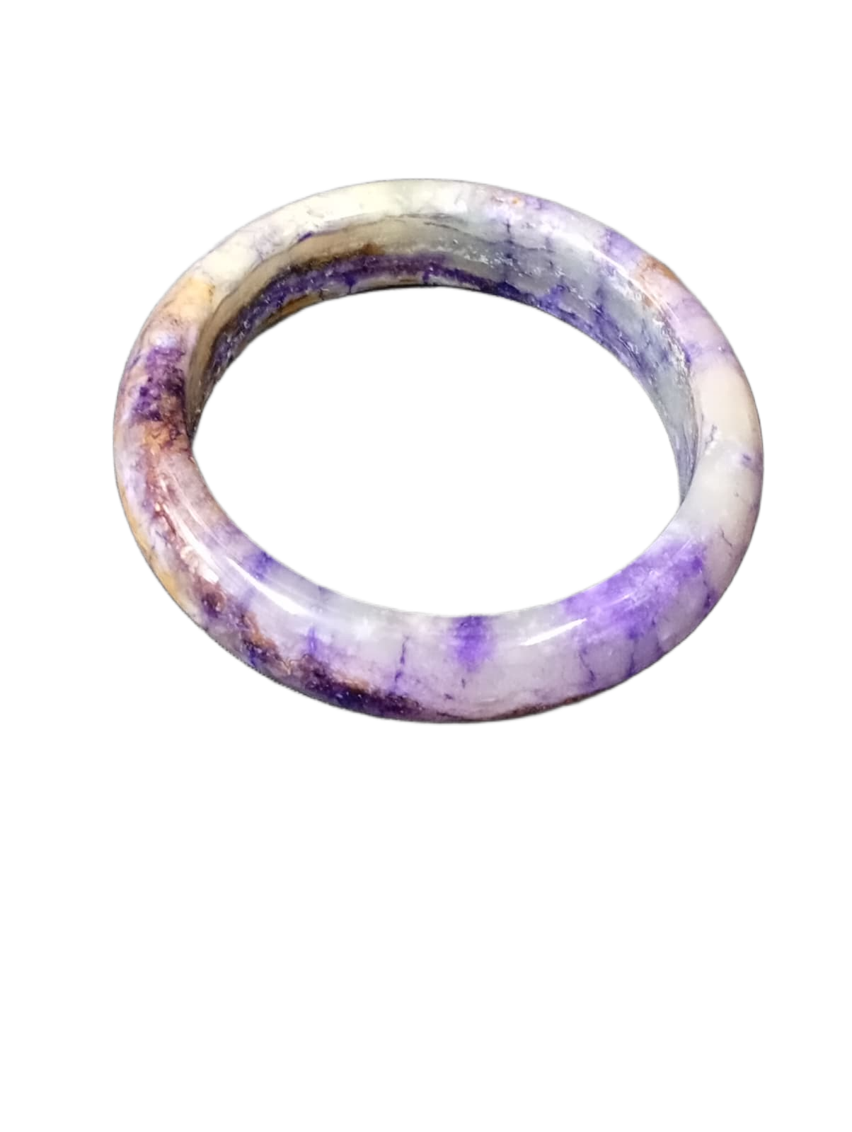 Polished Jade Bangle – Natural Stone Bracelet - Image 7