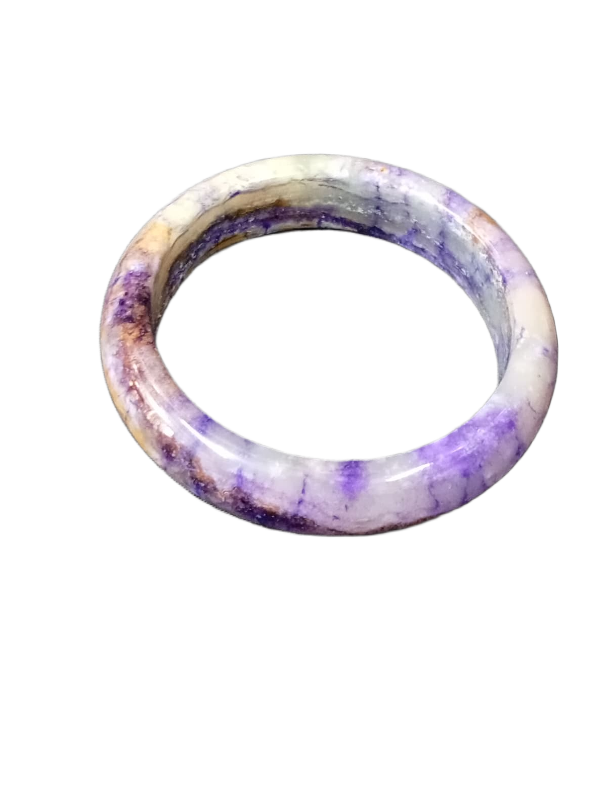 Polished Jade Bangle – Natural Stone Bracelet - Image 8