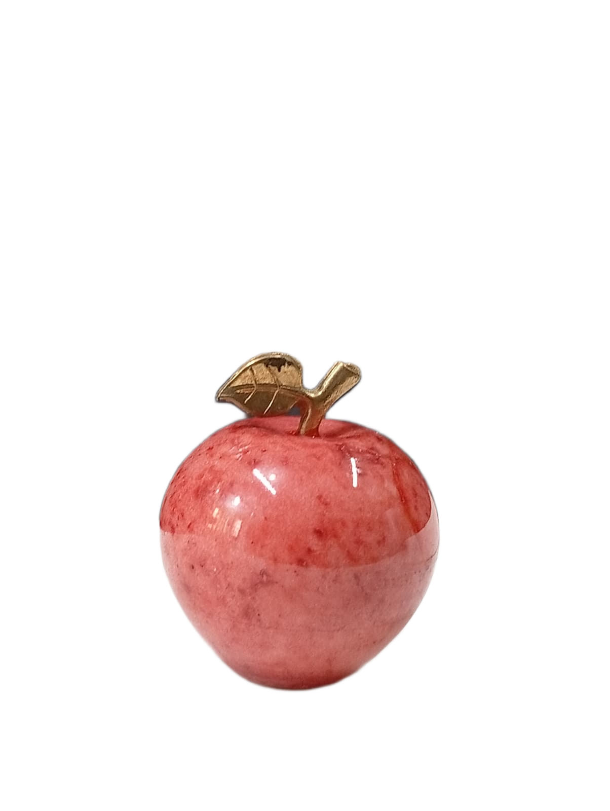 Elegant Onyx Stone Apple Decor with Golden Leaf (Size: 7 cm) - Image 6