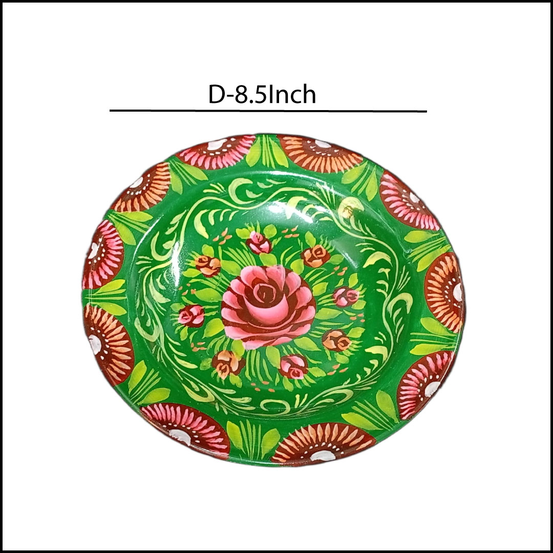 Handcrafted Truck Art Plate – Traditional Pakistani Decorative Plate (Size D-8.5inch) - Image 6