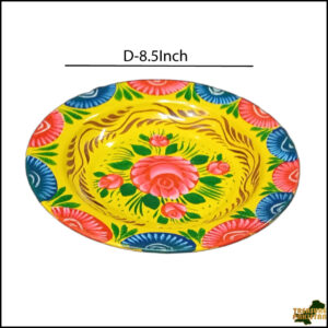 Handcrafted Truck Art Plate – Traditional Pakistani Decorative Plate (Size D-8.5inch)