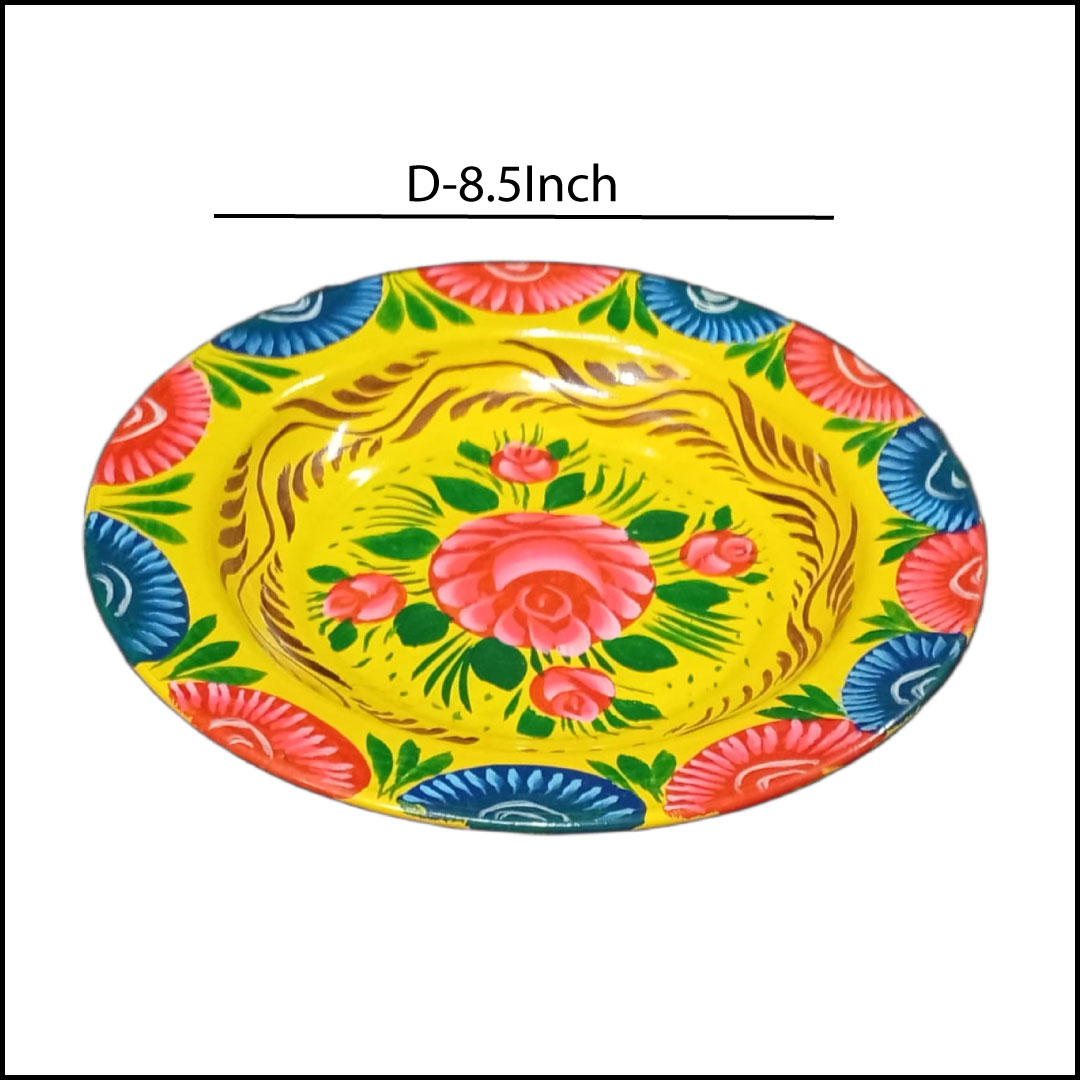 Handcrafted Truck Art Plate – Traditional Pakistani Decorative Plate (Size D-8.5inch) - Image 5