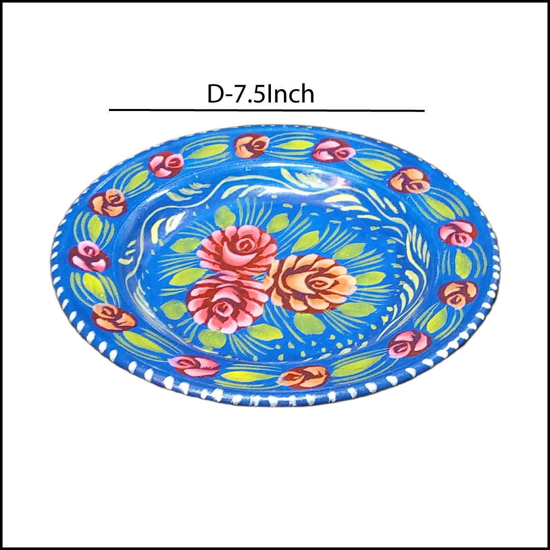 Handcrafted Truck Art Plate – Traditional Pakistani Decorative Plate (Size D-7.5inch) - Image 2