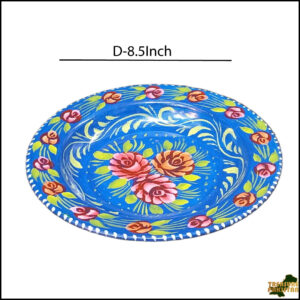 Handcrafted Truck Art Plate – Traditional Pakistani Decorative Plate (Size D-8.5inch)