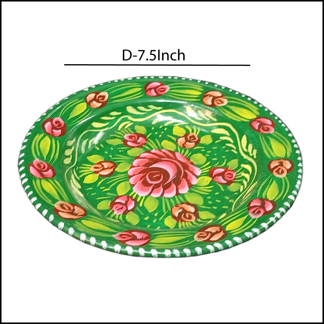 Handcrafted Truck Art Plate – Traditional Pakistani Decorative Plate (Size D-7.5inch) - Image 2