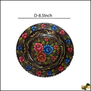 Handcrafted Truck Art Plate – Traditional Pakistani Decorative Plate (Size D-8.5inch)