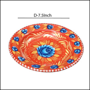 Handcrafted Truck Art Plate – Traditional Pakistani Decorative Plate (Size D-7.5inch)