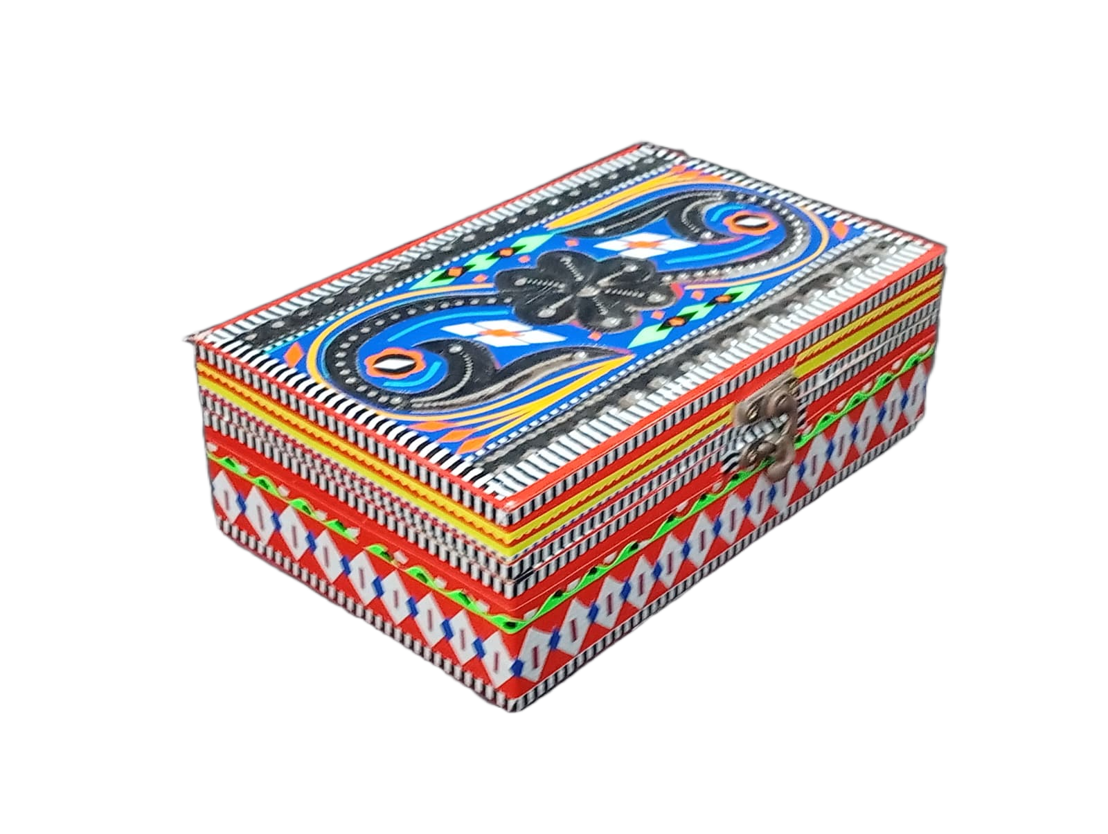 Chamakpatti Box: Real Truck Art Design for Storage and Decoration (W-13 cm, L-20 cm) - Image 3