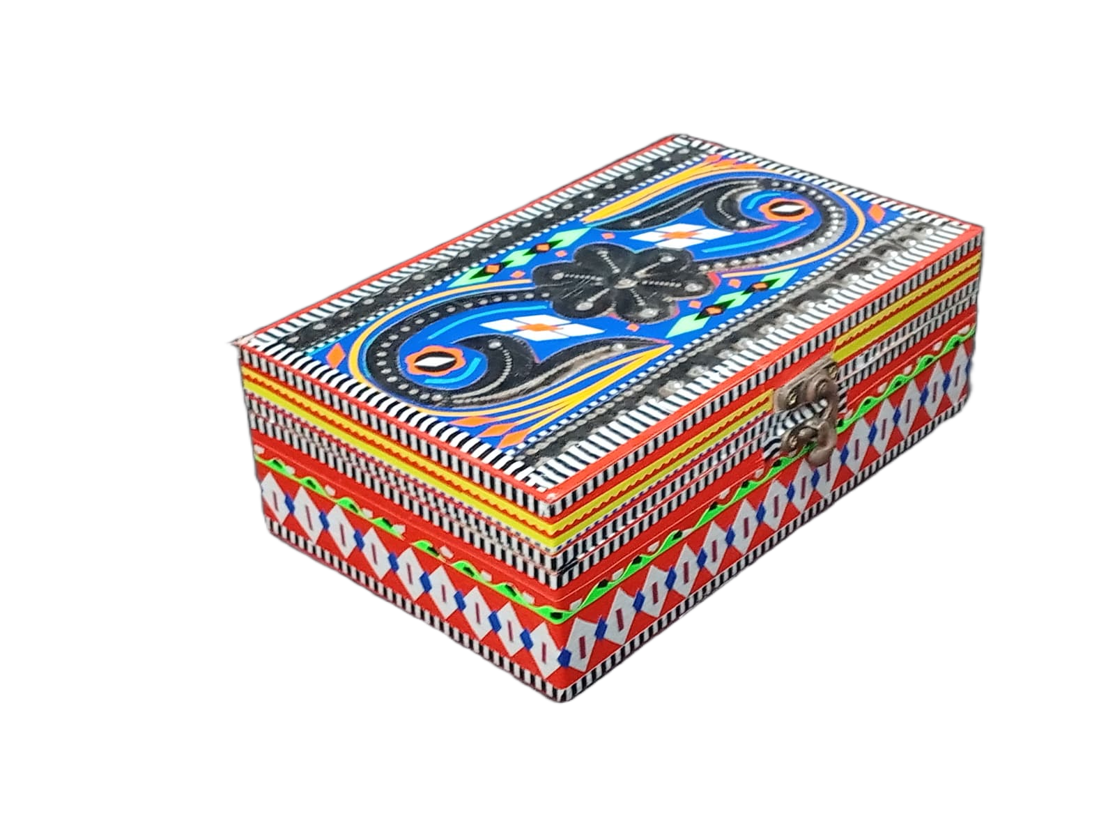 Chamakpatti Box: Real Truck Art Design for Storage and Decoration (W-13 cm, L-20 cm) - Image 4