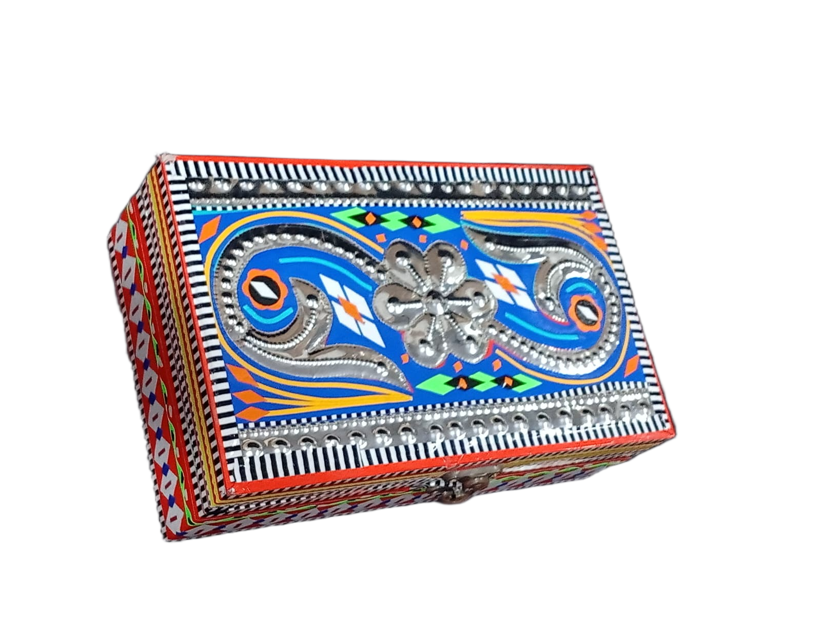 Chamakpatti Box: Real Truck Art Design for Storage and Decoration (W-13 cm, L-20 cm) - Image 5
