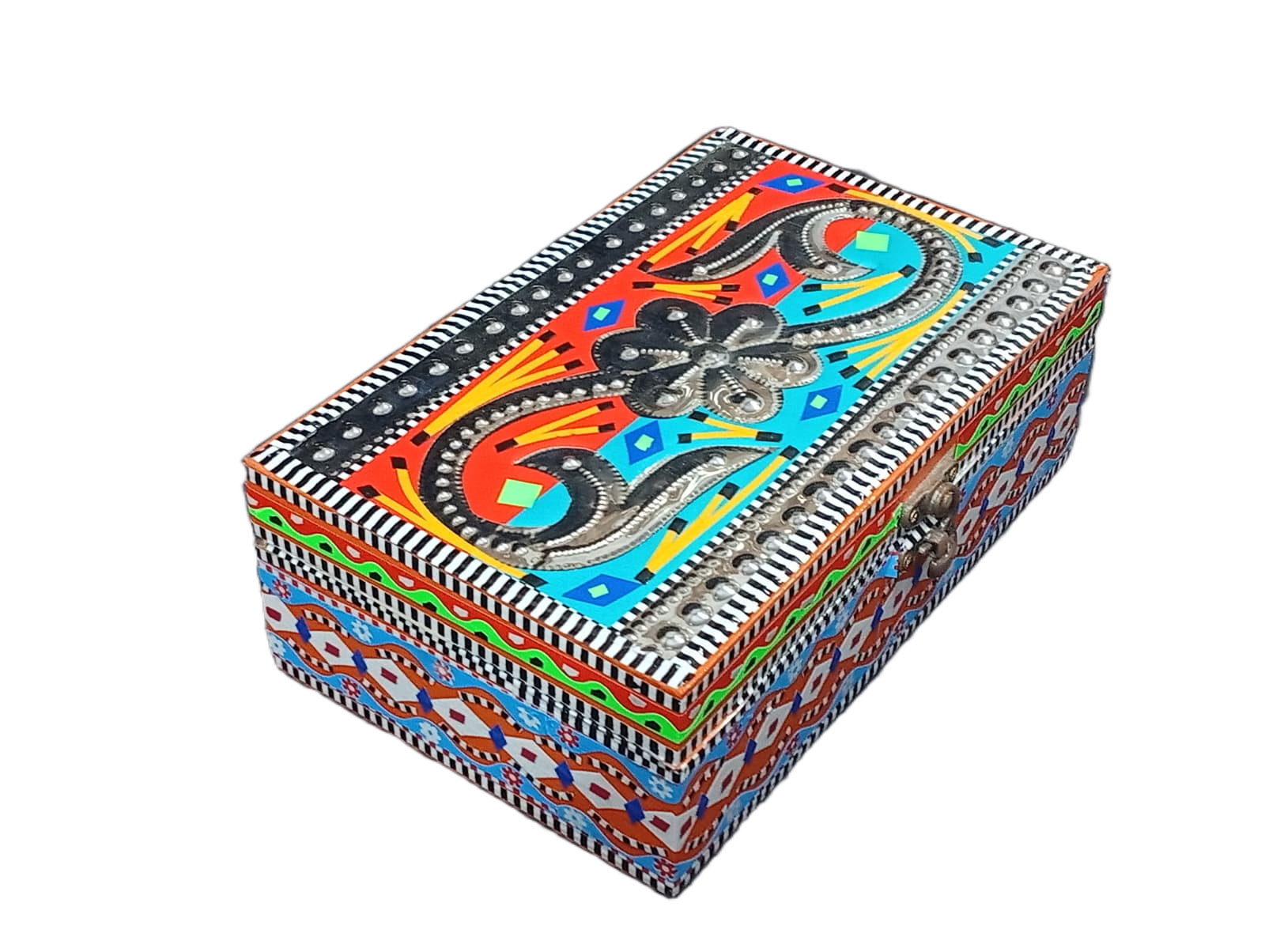 Chamakpatti Box: Real Truck Art Design for Storage and Decoration (W-13 cm, L-20 cm) - Image 5