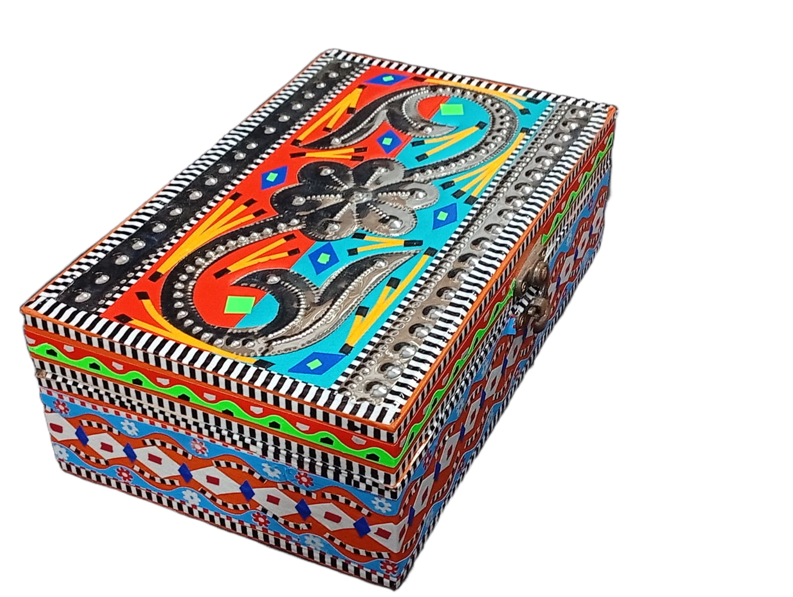 Chamakpatti Box: Real Truck Art Design for Storage and Decoration (W-13 cm, L-20 cm) - Image 7