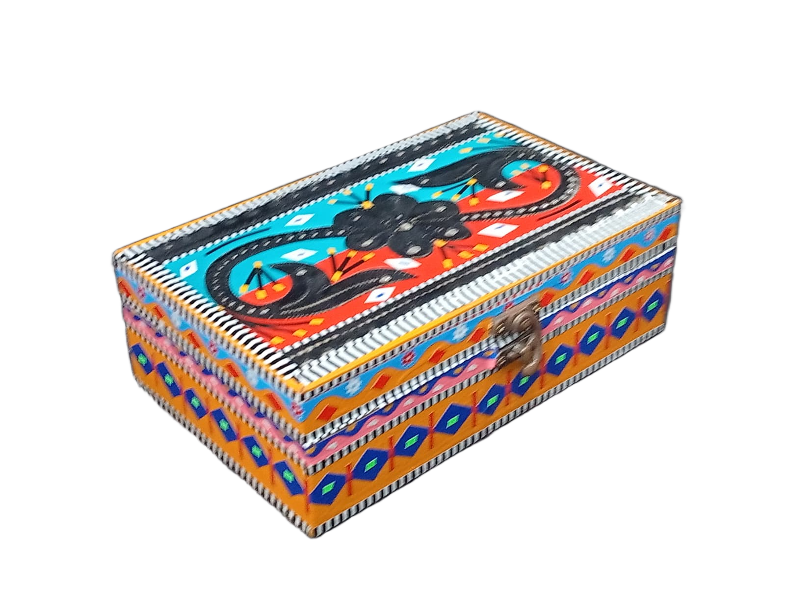 Chamakpatti Box: Real Truck Art Design for Storage and Decoration (W-13 cm, L-20 cm) - Image 4