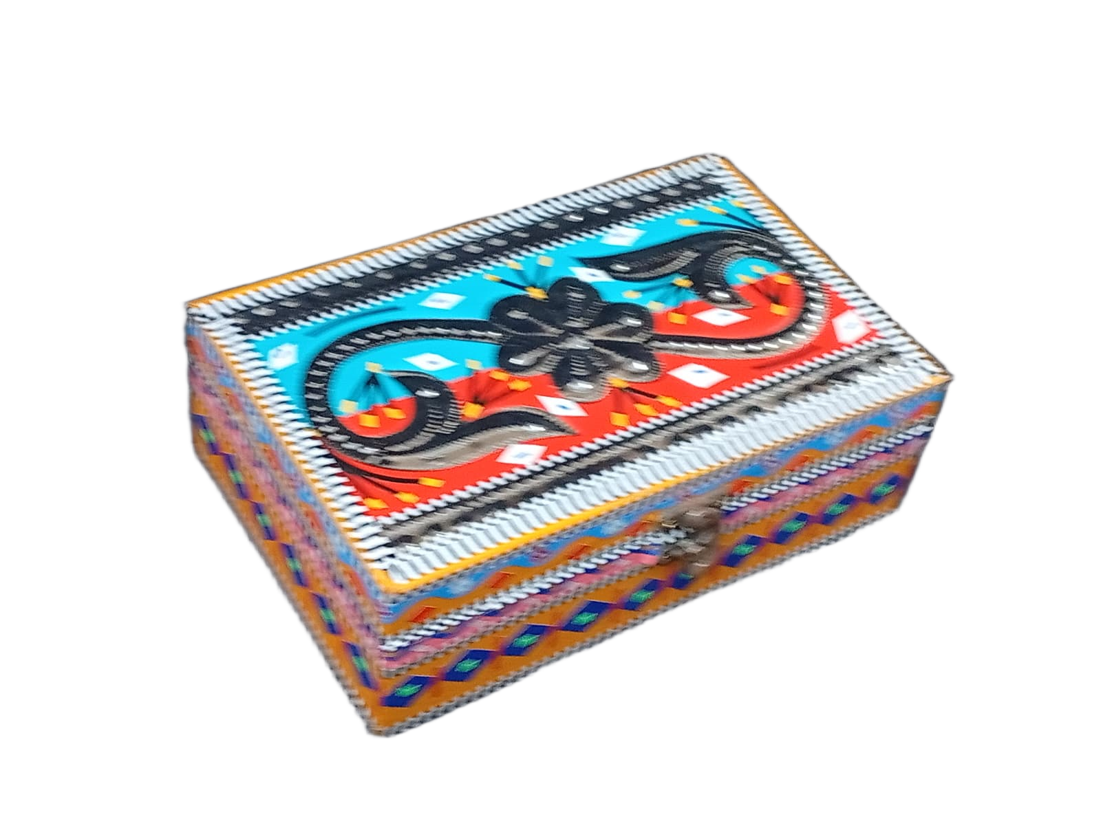 Chamakpatti Box: Real Truck Art Design for Storage and Decoration (W-13 cm, L-20 cm) - Image 5