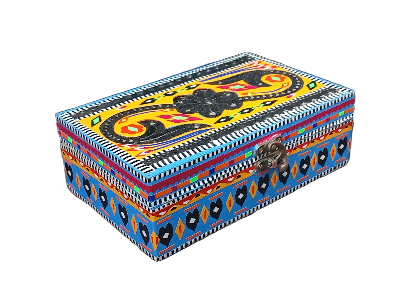 Chamakpatti Box: Real Truck Art Design for Storage and Decoration (W-13, L-20 cm) - Image 5