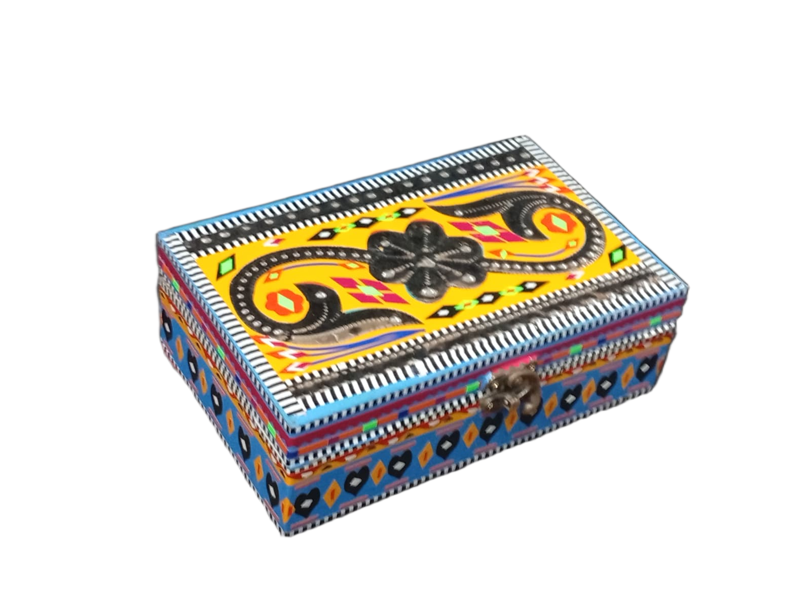 Chamakpatti Box: Real Truck Art Design for Storage and Decoration (W-13, L-20 cm) - Image 4
