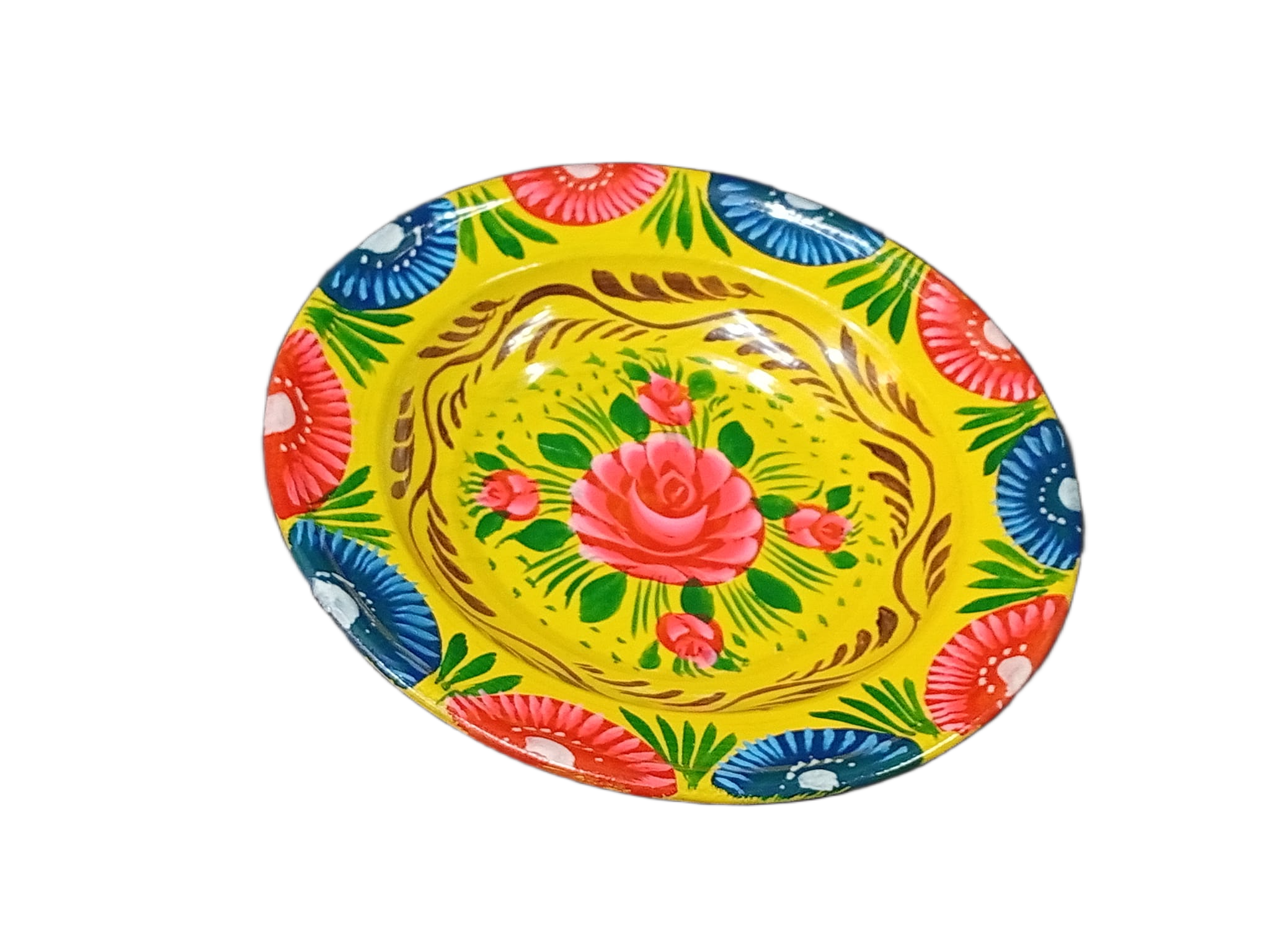 Handcrafted Truck Art Plate – Traditional Pakistani Decorative Plate (Size D-7.5inch) - Image 4