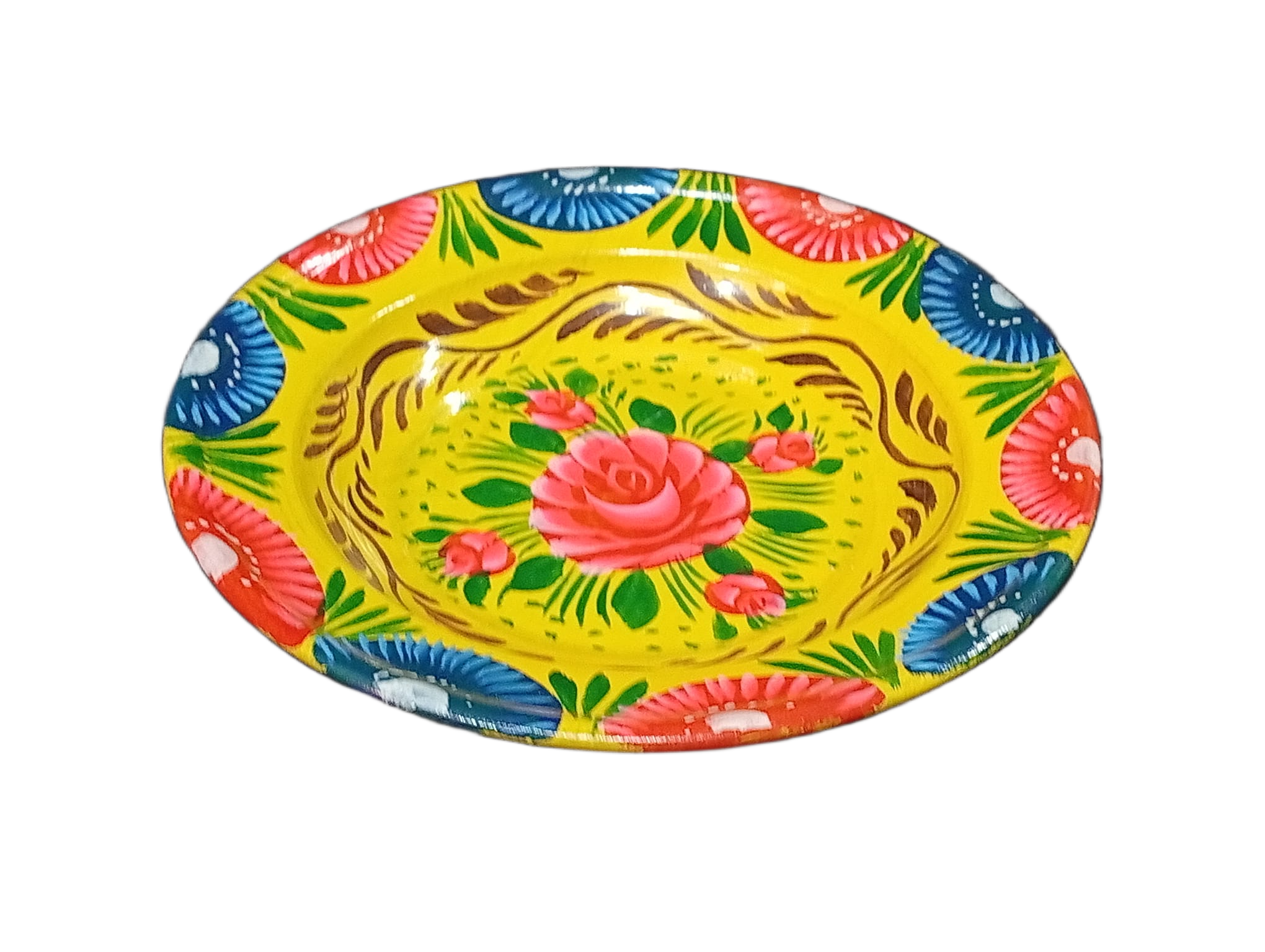 Handcrafted Truck Art Plate – Traditional Pakistani Decorative Plate (Size D-7.5inch) - Image 3