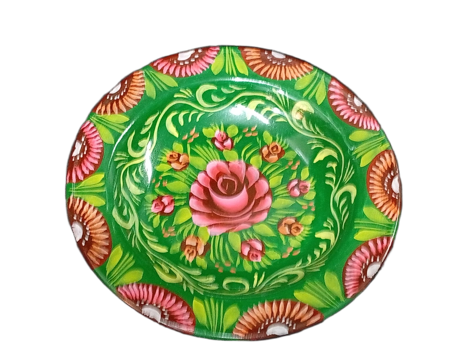 Handcrafted Truck Art Plate – Traditional Pakistani Decorative Plate (Size D-8.5inch) - Image 3