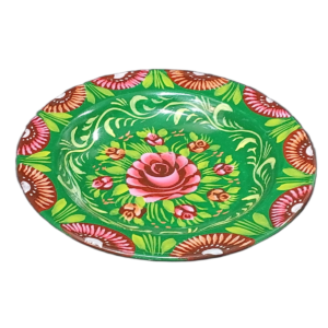 Handcrafted Truck Art Plate – Traditional Pakistani Decorative Plate (Size D-8.5inch)