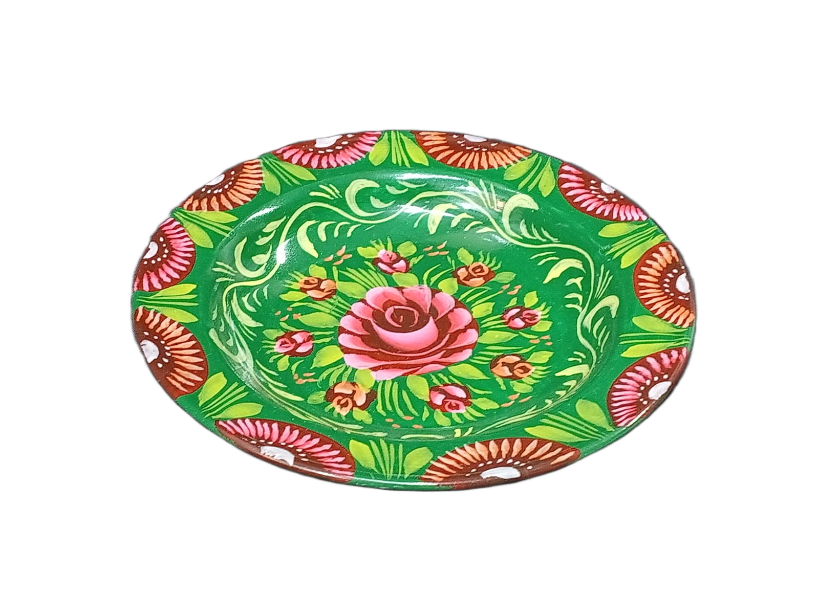 Handcrafted Truck Art Plate – Traditional Pakistani Decorative Plate (Size D-8.5inch) - Image 2