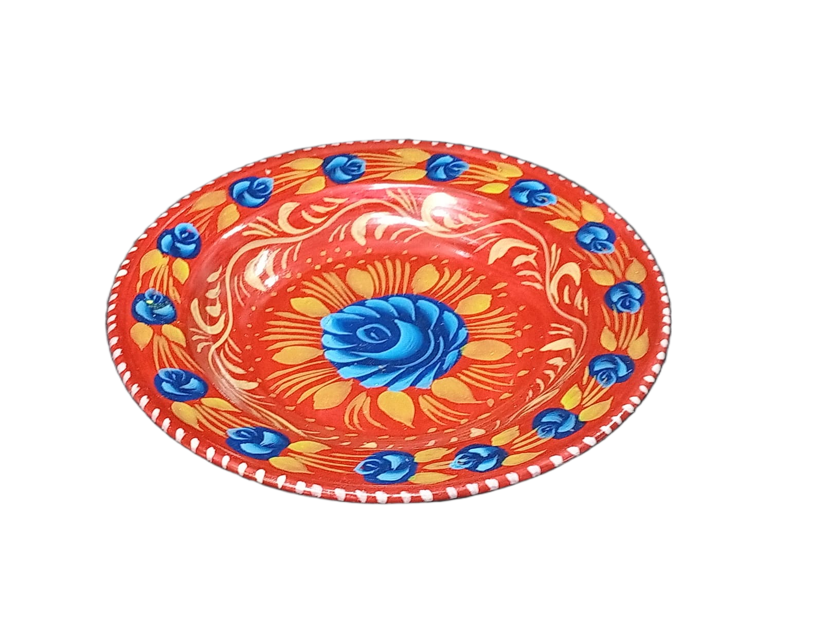 Handcrafted Truck Art Plate – Traditional Pakistani Decorative Plate (Size D-8.5inch) - Image 3