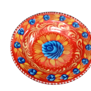 Handcrafted Truck Art Plate – Traditional Pakistani Decorative Plate (Size D-8.5inch)