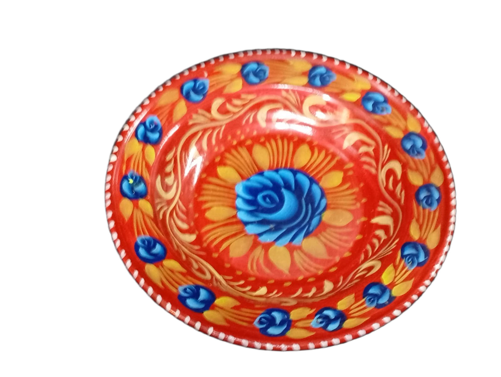 Handcrafted Truck Art Plate – Traditional Pakistani Decorative Plate (Size D-8.5inch) - Image 2