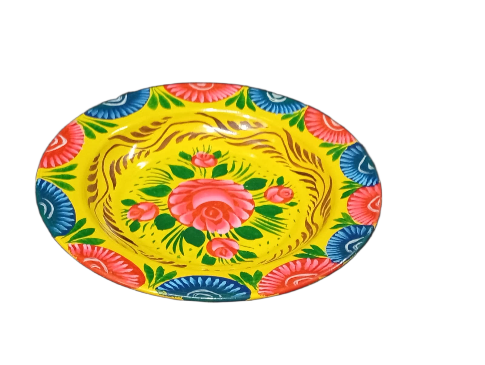 Handcrafted Truck Art Plate – Traditional Pakistani Decorative Plate (Size D-8.5inch) - Image 4