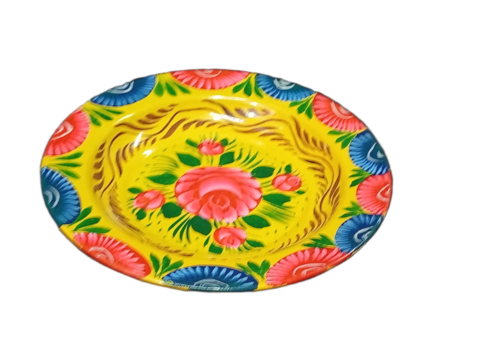 Handcrafted Truck Art Plate – Traditional Pakistani Decorative Plate (Size D-8.5inch) - Image 3